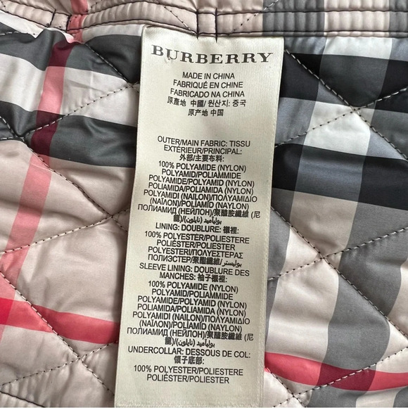 BURBERRY BRIT || Finsbridge Diamond Quilted Puffer Jacket Navy Blue Check Medium - Picture 16 of 16